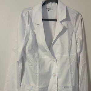 NWT Med Couture 3/4 length lab coat White